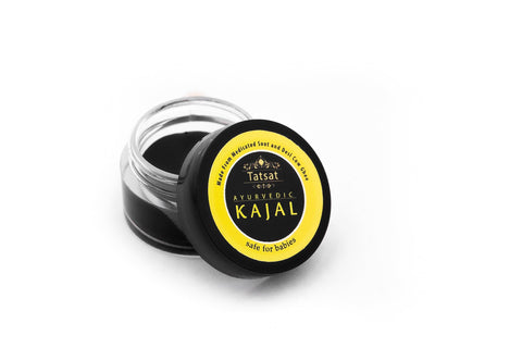 TATSAT - WELLNESS THROUGH AYURVEDA BABY Kajal,Natural,herbal and ayurvedic With Medicated Soot And Desi Cow Ghee|Safe For Babies