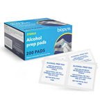 Biopure Alcohol Prep Pads - 200 Count Sterile Medium Isopropyl Alcohol Wipes Individually Wrapped | First Aid Alcohol Swabs| Med
