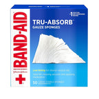 BAND-AID Brand TRU-ABSORB Gauze Sponges 4X4IN, 50 Count