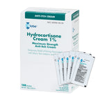 Globe (Box 144 Hydrocortisone 1% Maximum Strength Cream, (0.9g Single Packet) Anti-Itch Cream for Redness, Swelling, Itching, Ra