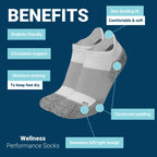 OS1st WP4 Wellness Performance No Show Socks for diabetics, sensitive feet, circulation and foot pain or numbness