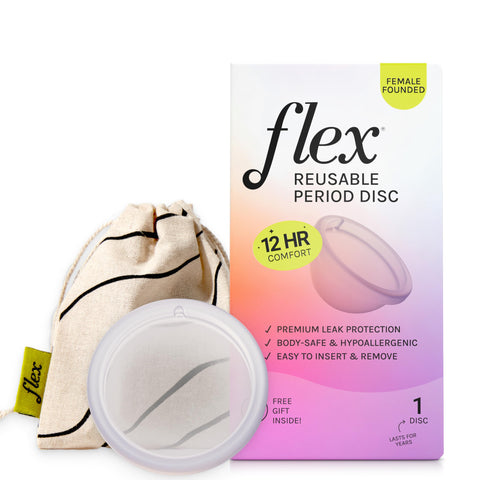 Flex Reusable Disc | Reusable Menstrual Disc | Tampon, Pad, and Cup Alternative | Capacity of 6 Super Tampons | Lasts for Years 