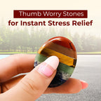 7 Chakra worrystone for Anxiety Relief,Natural Healing Crystal Thumb Stone for Meditation,Energy Balancing,Reiki,Pocket Stone,Sp