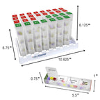 Medcenter FSA HSA Eligible Monthly Pill Box Organizer, 4 Times a Day, Extra Large 31 Daily Pill Cases with Compartments for Vita