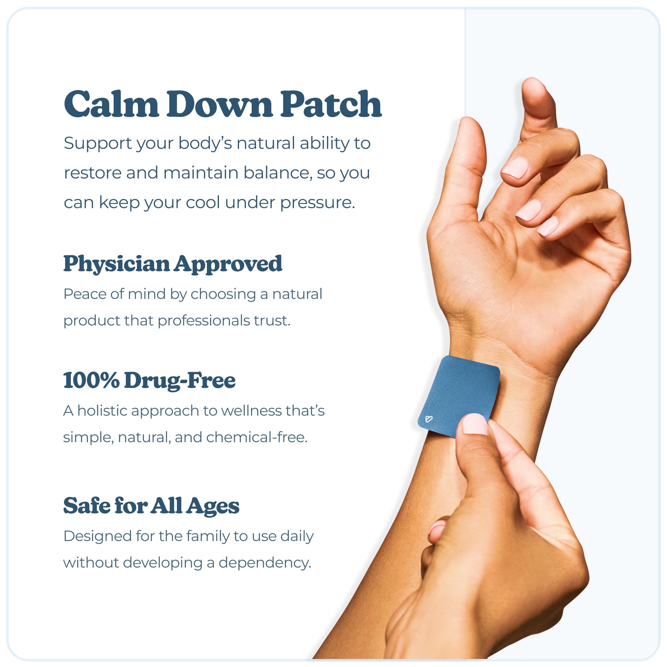 Calm Down Patch | Vibrants Bio-Frequency Patches for Stress | Sample Pack - 7 Stress Patches