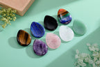 CrystalTears Rose Quartz Crystal Worry Stone Thumble Polished Healing Crystals Pocket Palm Stone Thumb Worry Stones for Anxiety