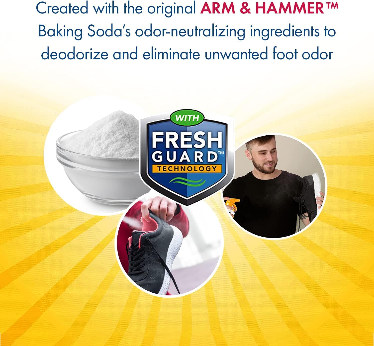 Arm and Hammer Shoe Refresher Spray, Multi-Purpose Odor Remover for All Types of Footwear, Shoe Deodorizer Spray, Shoe Odor Elim