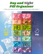 Extra Large Pill Organizer 2 Times a Day, Weekly XL AM PM Pill Case, 7 Day Pill Box Twice a Day, Oversized Daily Medicine Pill O