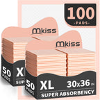 MKISS Bed Pads Disposable [100 Count] Adult Incontinence Underpads 30 x 36 Heavy Duty Absorbent Pee Pad, XL Chucks Leakproof, Ex