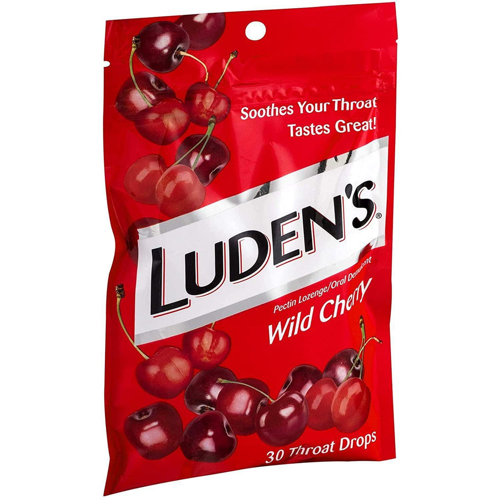 Ludens Throat Drops Wild Cherry, 30 ct