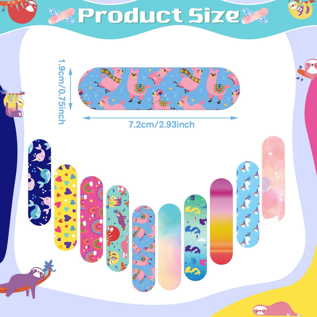 300 Pcs 10 Styles Kids Cartoon Bandages Adhesive Flexible Colorful Cute Bandages Waterproof Breathable Protect Scrapes and Cuts