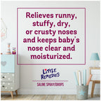 Little Remedies Saline Spray and Drops, Safe for Newborns, 0.5 fl oz, 3 Pack