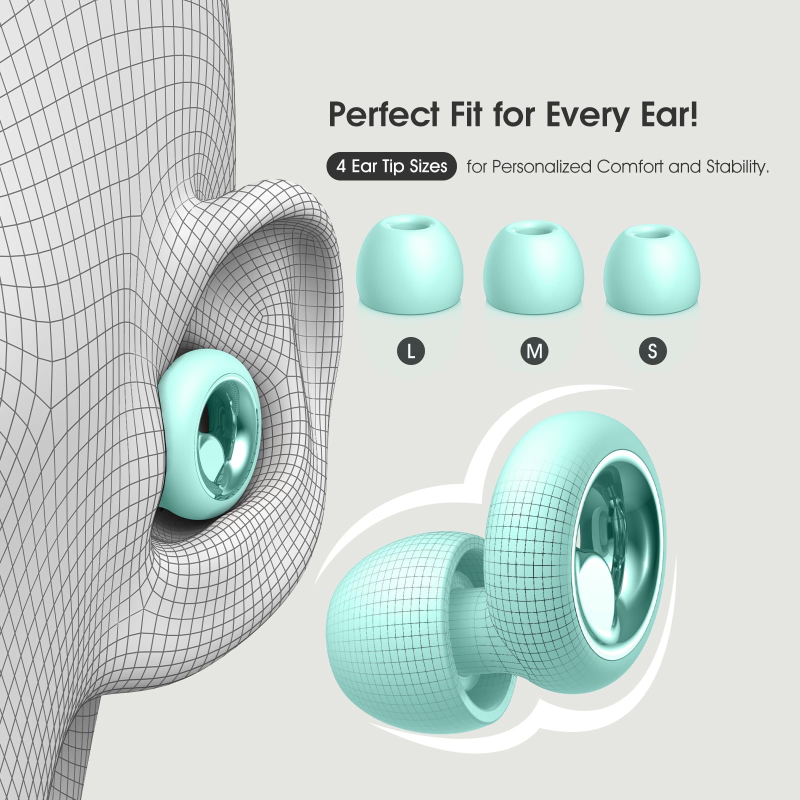 Vosaf Ear Plugs for Sleeping Noise Cancelling, Soft Ear Plugs for Concert, 45dB Reusable Ear Plugs for Noise Reduction with 8 Ea