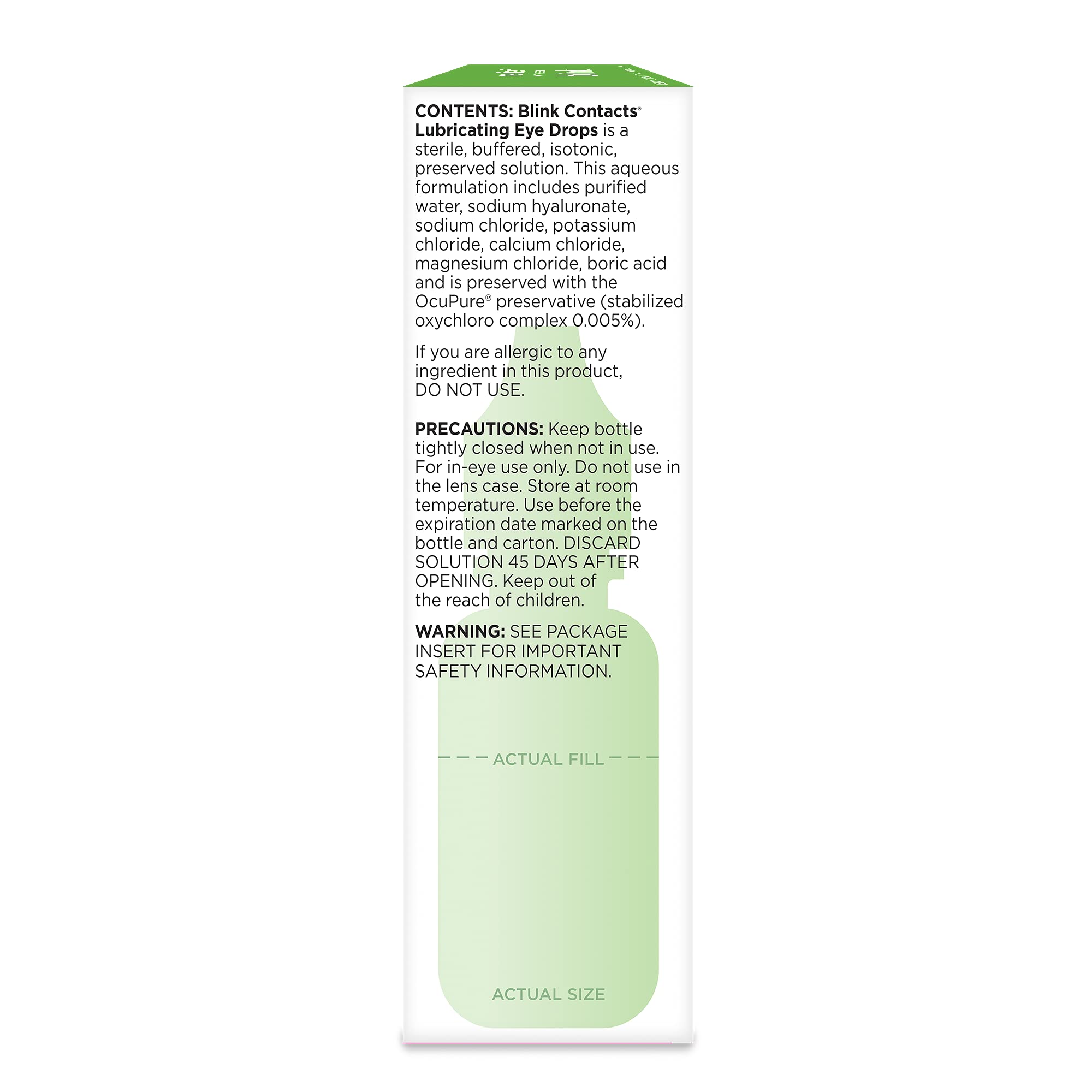 Blink Contacts Lubricant Eye Drops, 10 ml (Pack of 3)
