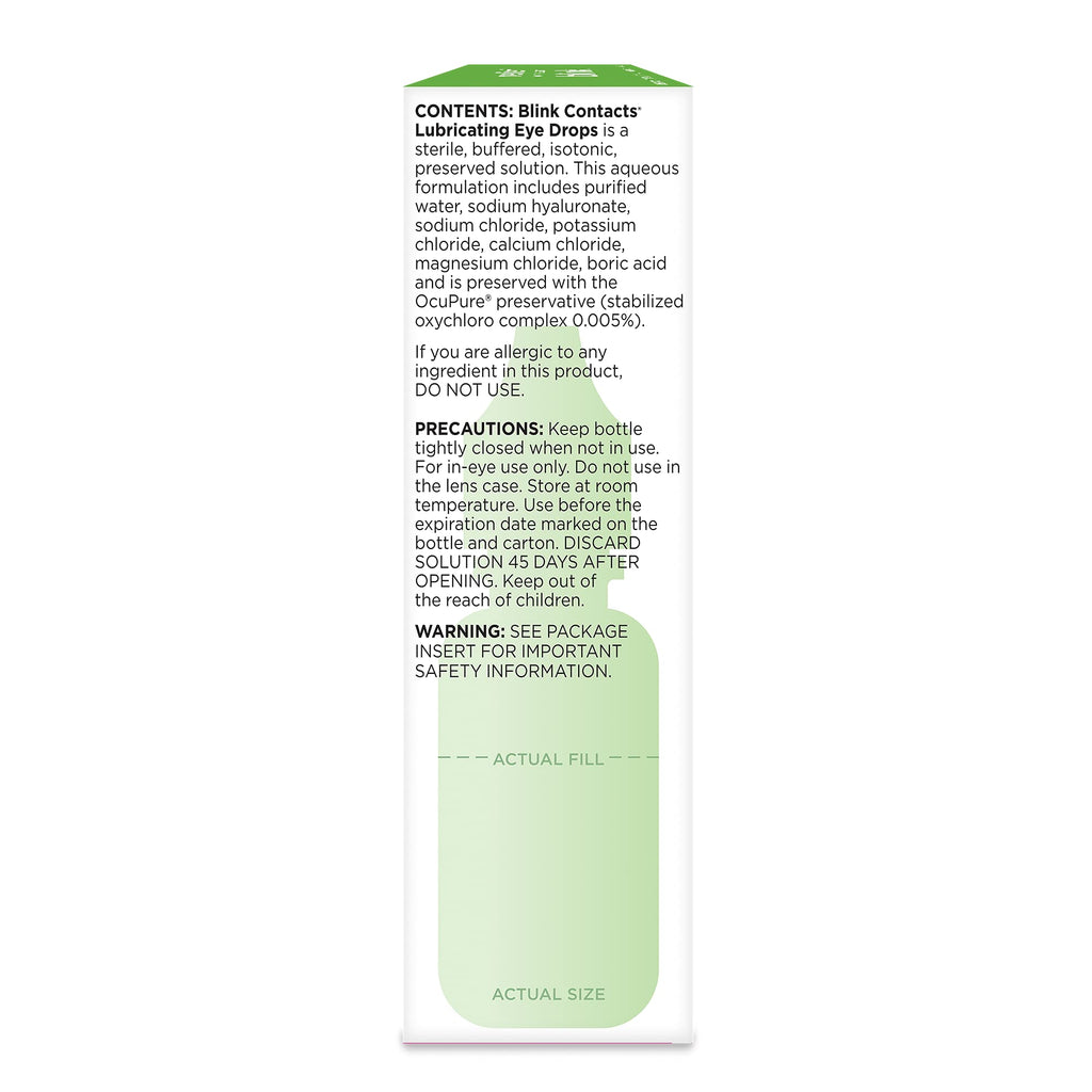 Blink Contacts Lubricant Eye Drops, 10 ml (Pack of 3)