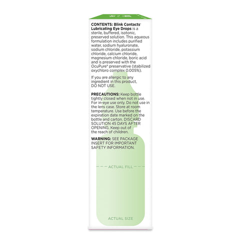 Blink Contacts Lubricant Eye Drops, 10 ml (Pack of 3)