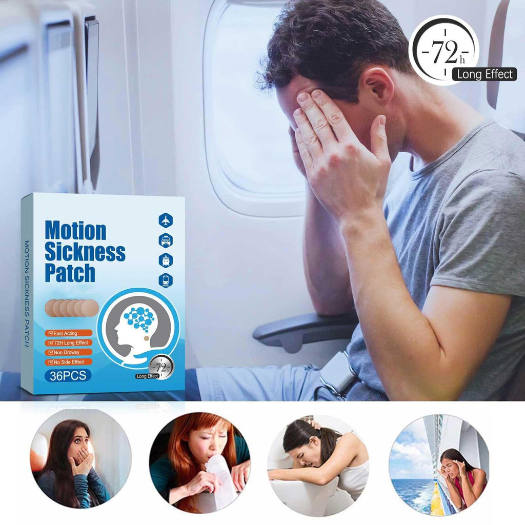 ZLYDG Motion Sickness Patch, 72 PCS Sea Sickness Patch for Cruise,Dizziness Resulted from Travel of Cars, Ships, Airplanes (1 Bo