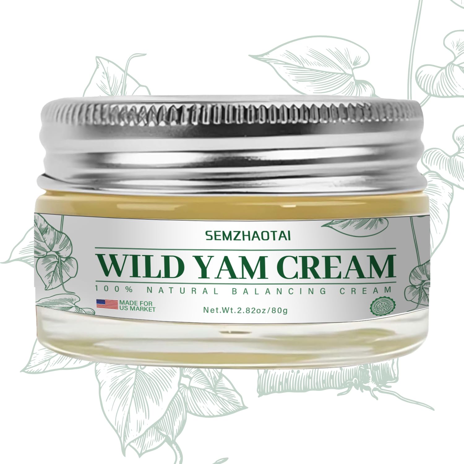 Organic Wild Yam Cream - Hormone Balance & Menopause Relief, Supports Hot Flashes & Night Sweats, 2.82 oz - Designed for the U.S