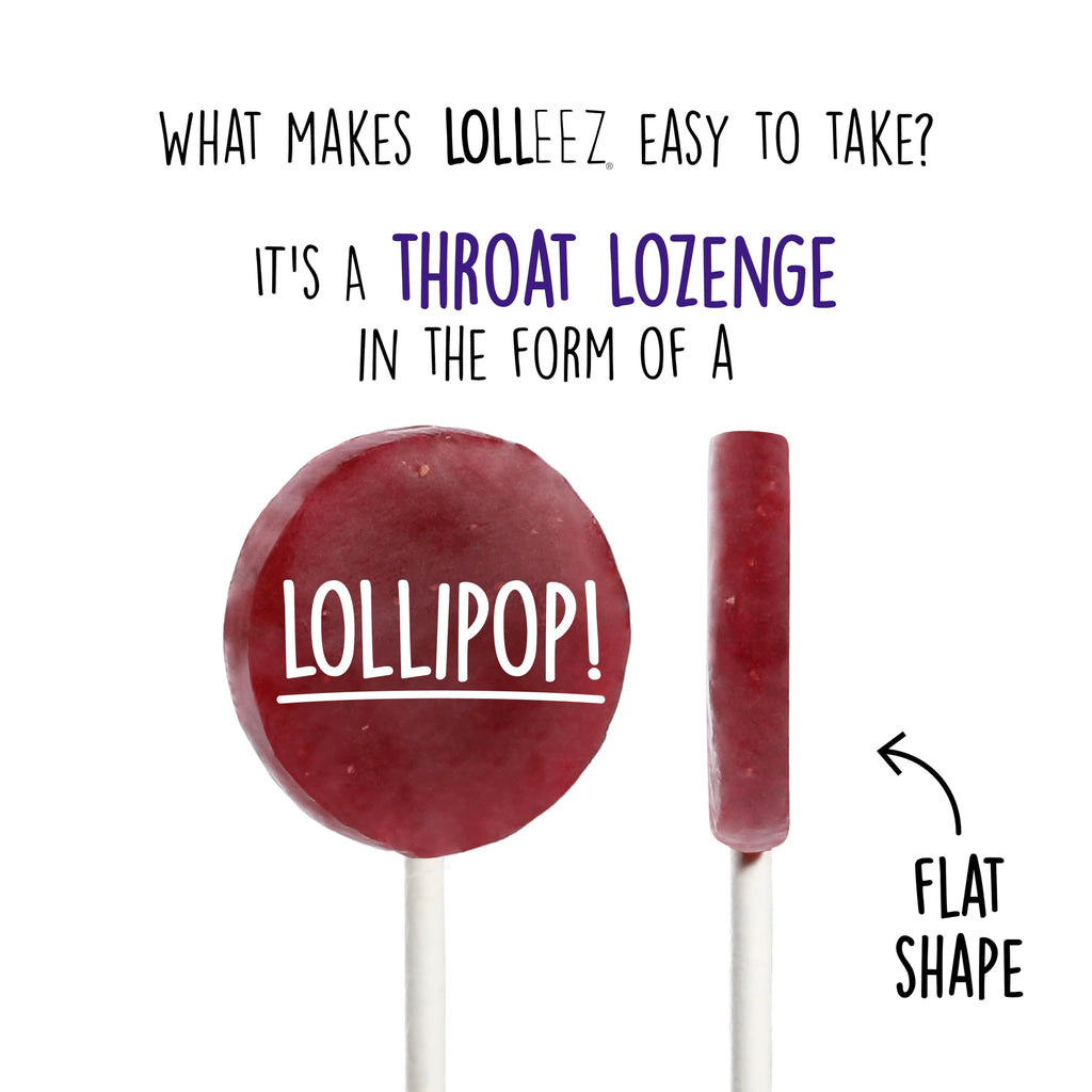 Lolleez Organic Lollipops for Sore Throat Relief - Perfect for Soothing A Sore Throat While Tasting Great - Mixed Berry with Eld