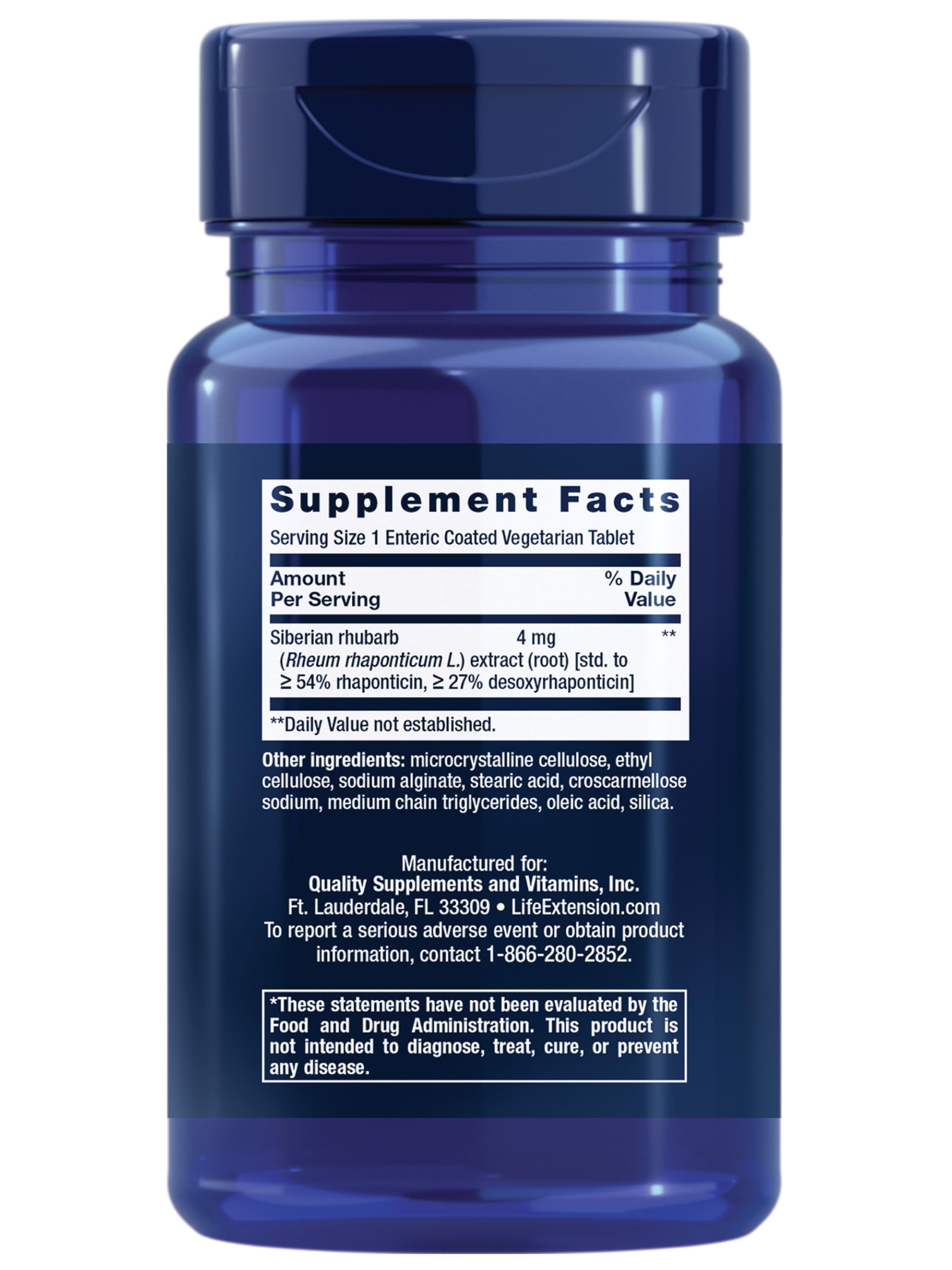 Life Extension Menopause Relief - Siberian Rhubarb, Menopause Supplement for Women, Ease hot Flashes, Mood Swings, Night Sweats