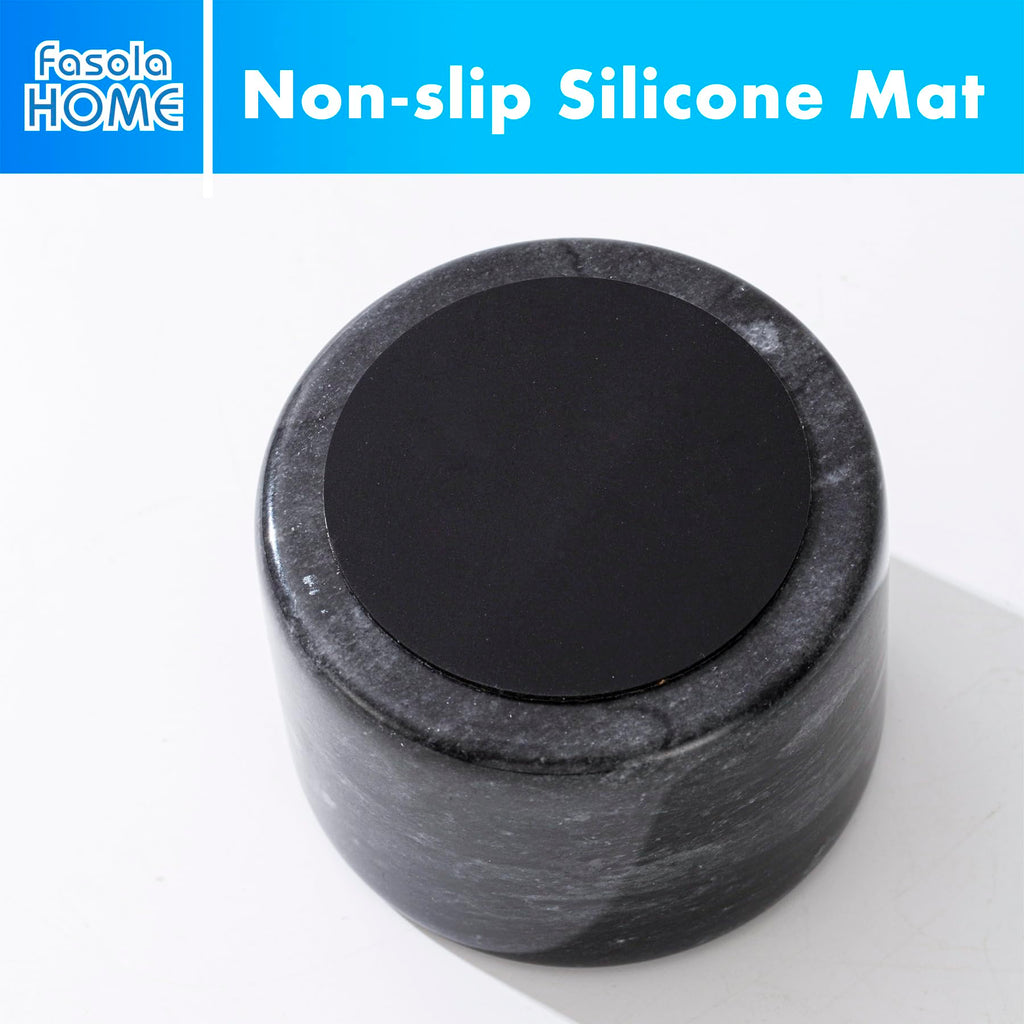 Fasolahome Pill Crusher, 3 inch Pill Crusher Grinder Fine Powder, Large Marble and Pestle Set, Arthritic Hands Pill Grinder