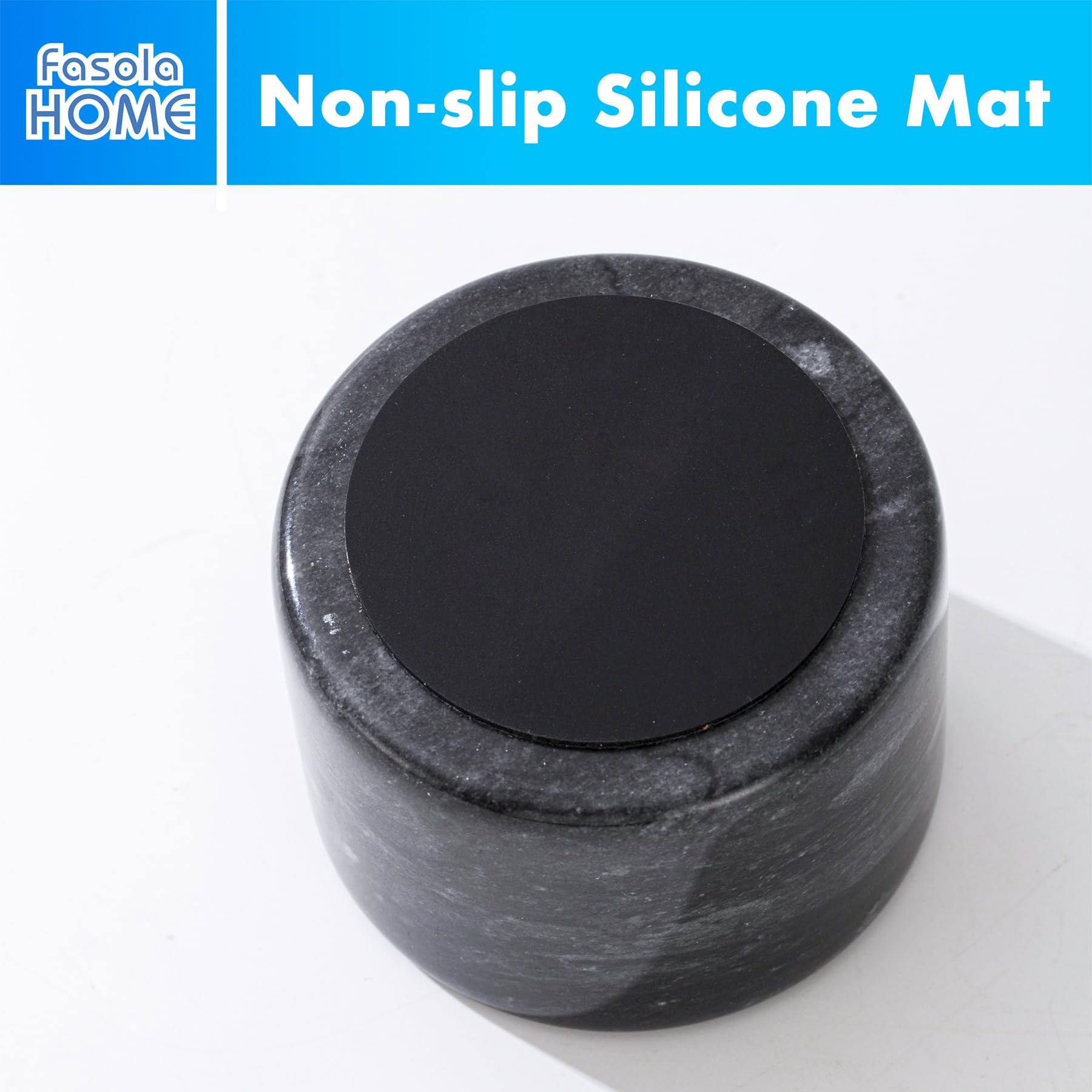 Fasolahome Pill Crusher, 3 inch Pill Crusher Grinder Fine Powder, Large Marble and Pestle Set, Arthritic Hands Pill Grinder