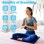 Merisky Grounding Mat, Grounding Pads for Feet Improved Sleep Energy Health, Upgraded Non-Slip Conductive Pad for Sleeping, Eart