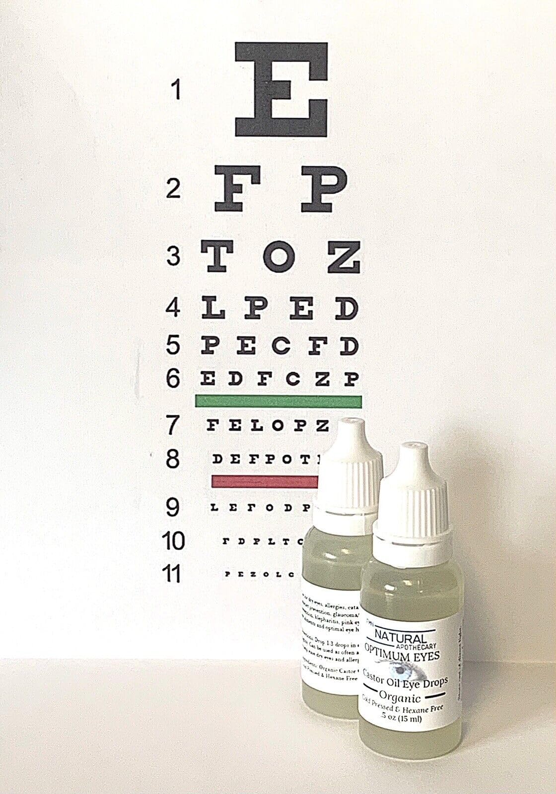 Organic Castor Oil Eye Drops FMN Natural Apothecary 100% Pure Cold Pressed Hexane Free Soothes Dry Irritated Eyes Provides Deep