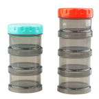 7 Day Pill Organizer Case Stackable Weekly Supplements Vitamins Pills Holder Dispenser Large Translucent Black with Extra Lid