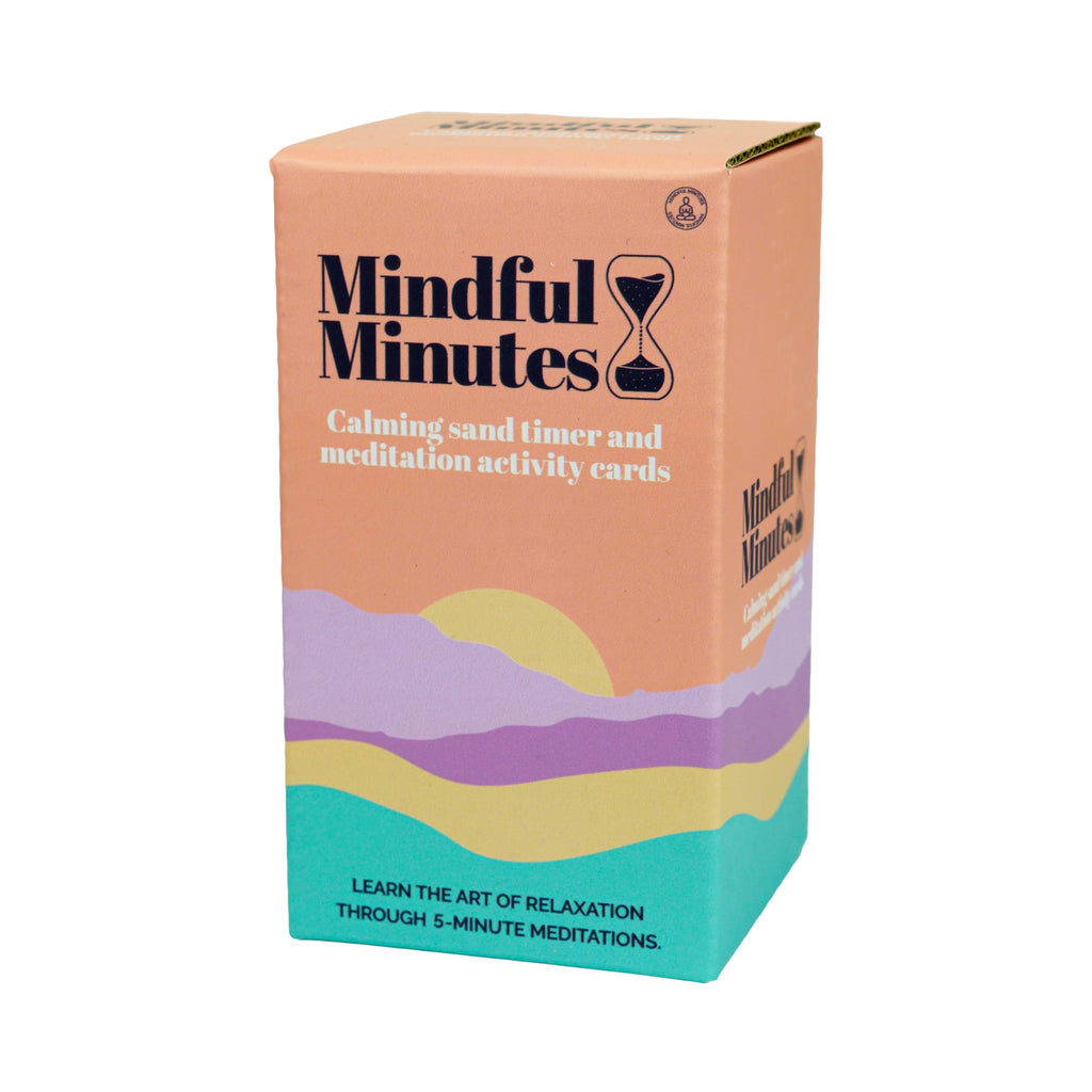 Gift Republic Mindful Minutes Meditation Cards and 5 Minute Sand Timer Calming Meditation Gift Mindfulness Self-Care Affirmation