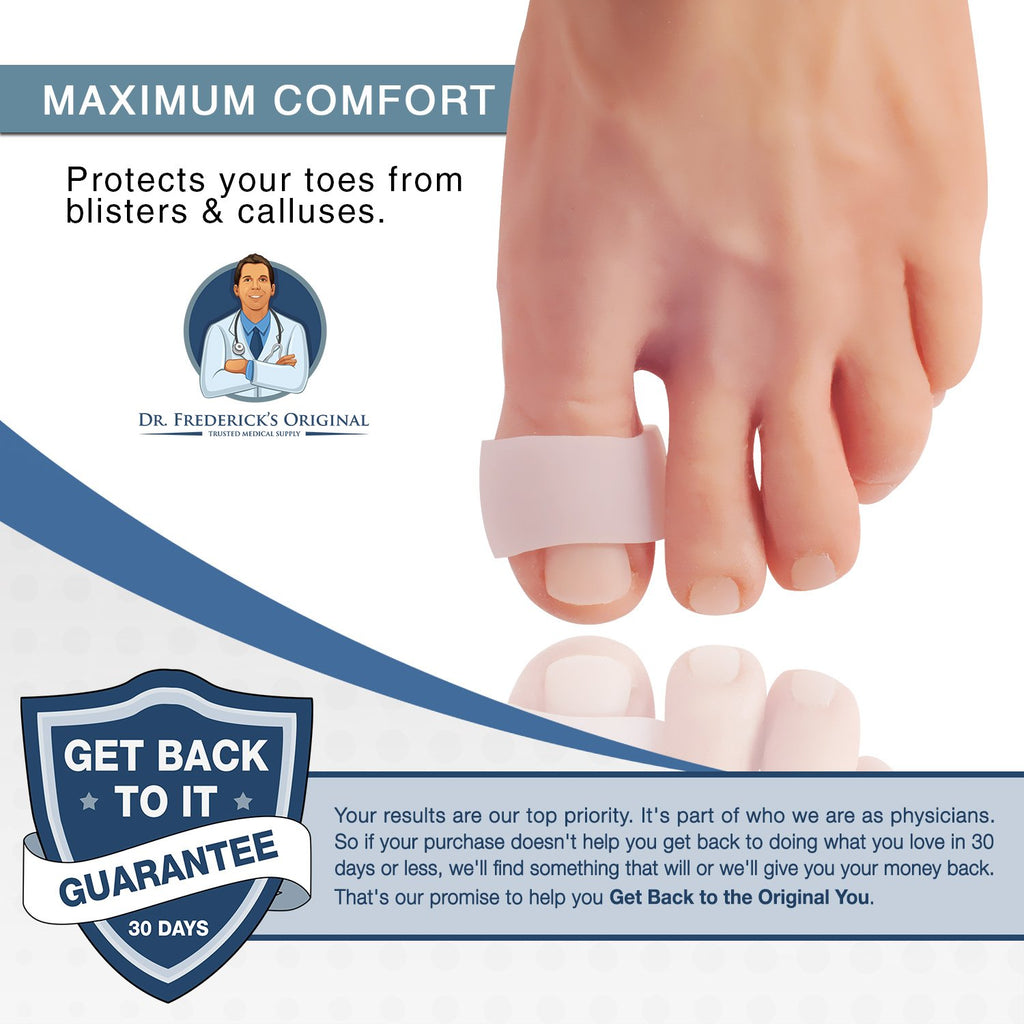 Dr. Frederick's Original Gel Toe Tubes 12 Piece Variety Pack - Small, Medium and Large Sizes - Toe Protectors & Separators for C