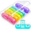 AUVON Weekly Pill Organizer 3 Times a Day, Large 7 Day Pill Box 3 Times a Day with Separate Container, Portable Pill Case for Me