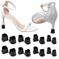 COMNICO 8 Pairs High Heel Protectors Heel Caps Shoes Replacement Tips Pin Non-Slip Anti-Noise Stiletto Heel Stoppers Covers Sile
