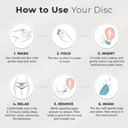 CareCup Reusable Menstrual Disc - Set of 2 Menstrual Cup - Soft Period Disc for Women Designed with Flexible, Medical-Grade Sili
