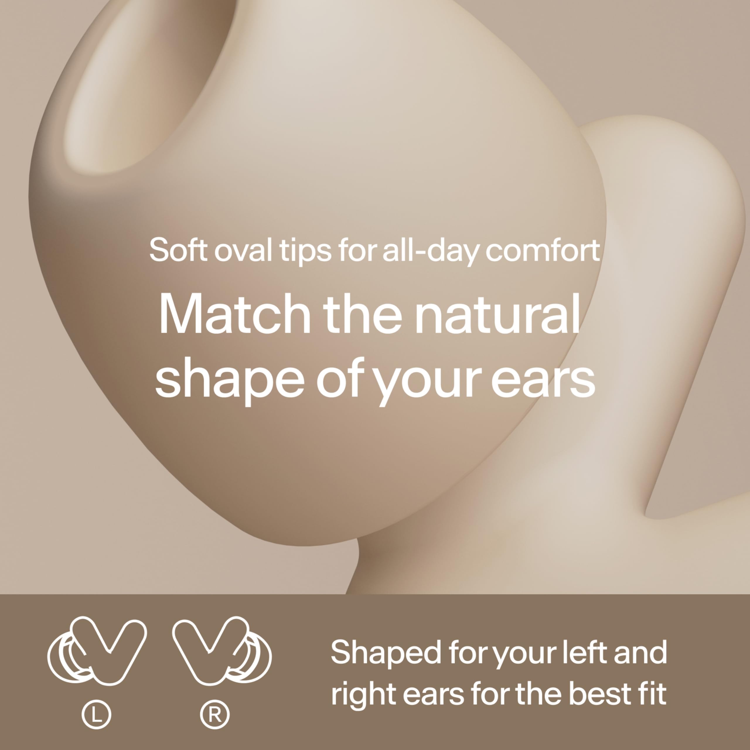 Alpine Silence Earplugs for Sleep, Focus & Travel - V-Shape Snug Fit & Soft Oval Tips - 4 Sizes XS/S/M/L - Comfortable, Reusable
