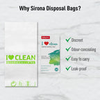 Sirona Sanitary Disposal Bags - 45 | Leakproof, Odor-Concealing Disposal for Tampons, Pads, Liners & More | Hygienic & Travel-Fr