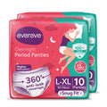 Evereve Period Panty For Girls & Women, (LXl), 2X10 Pcs, 360 Degree Coverage, 0% Leaks, High Absorbency For Heavy Flow, Materni
