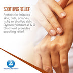 Dynarex Vitamins A & D Ointment, Ointment with Vitamin A and Vitamin D for Body Chaffing, Diaper Rash, Cuts, 6 Boxes of 144 5g P