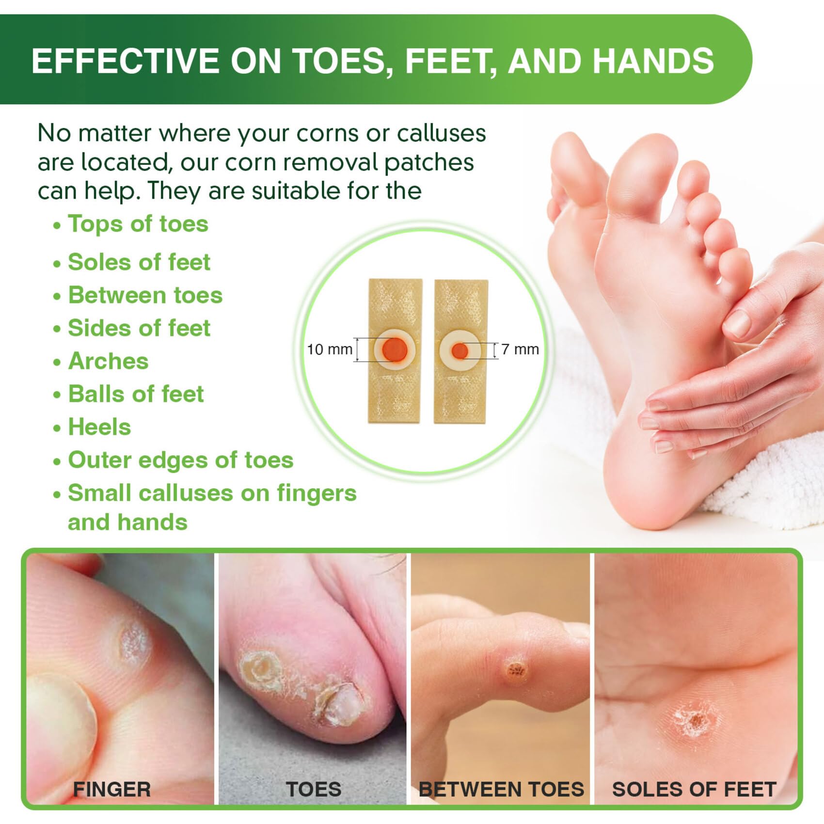 Corn Remover Pads for Feet Toes: 30 Pack 40% Salicylic Acid Extra Strength Treatment - Fast Effective Medicated Bandages for Adu