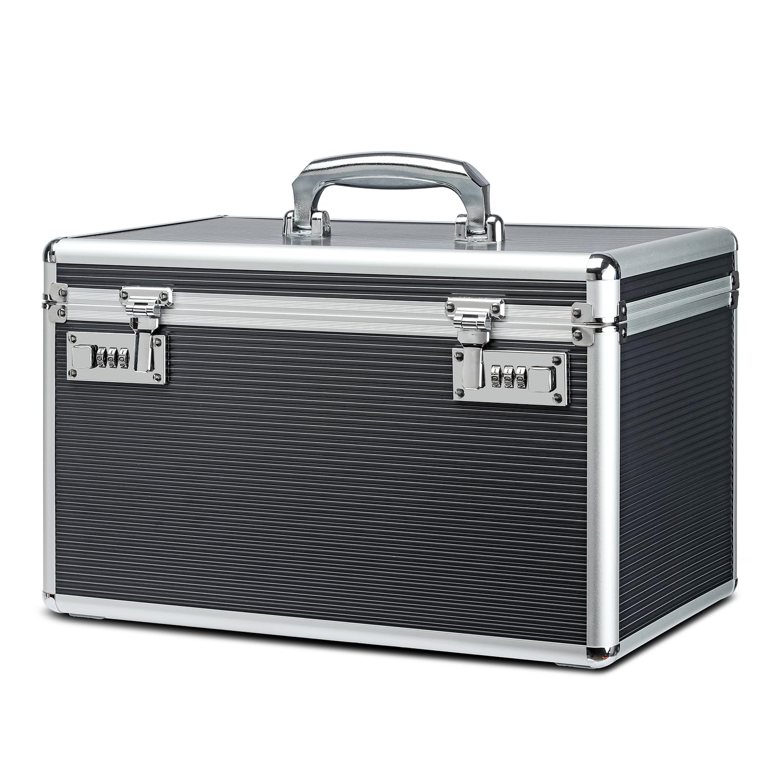 HEWEI WORKS Large capacity Locking Box,Lockable Medication Box with Portable Storage Case, 15 x 8.7 x 9.3 Inch, Childproof Medic