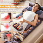 Beloving Full Body Massage Mat with Heat and Vibration, 10-Node Back Massager with Foot Roller & Neck Pillow, Multi-Zone Heating