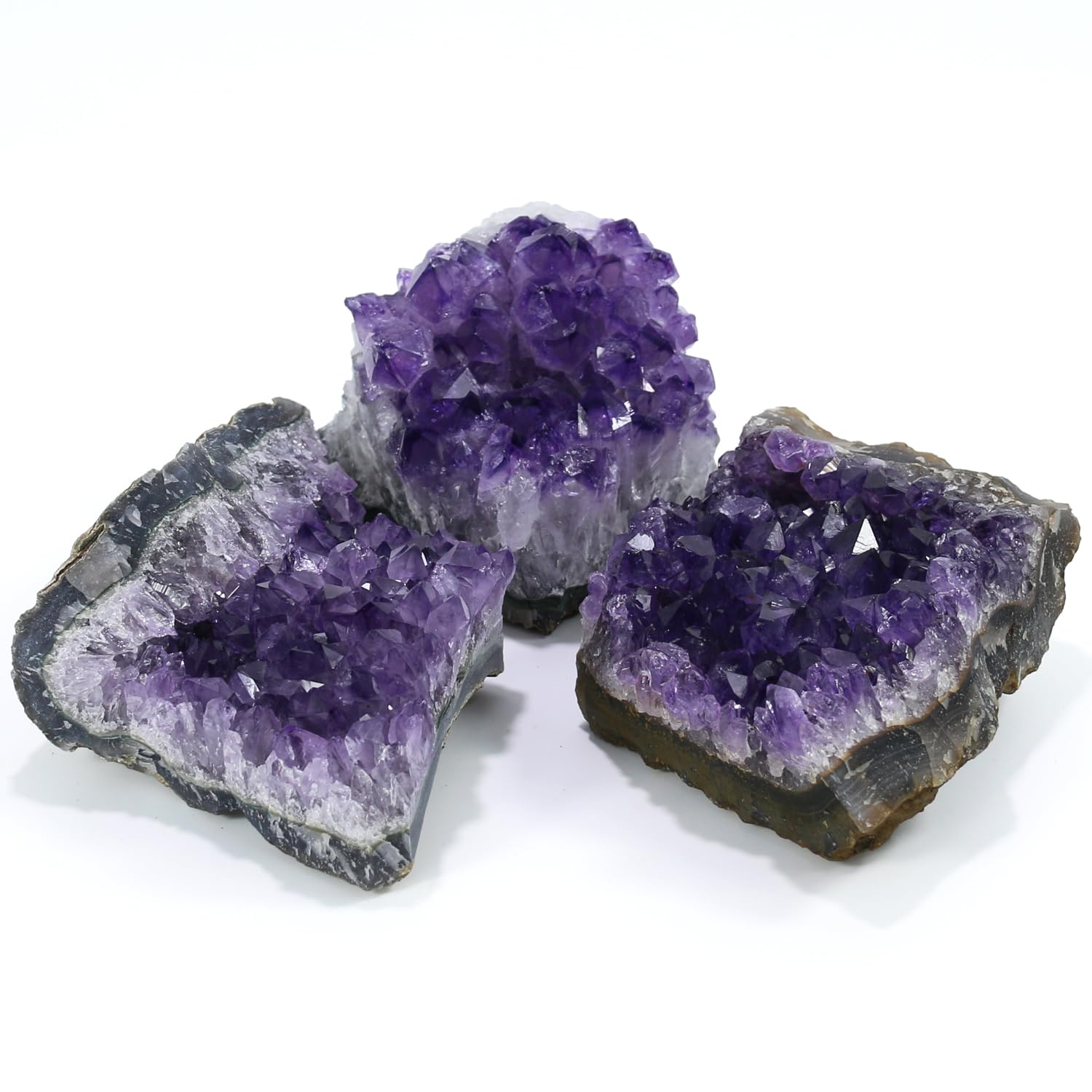 Nvzi Amethyst Crystal Rock, Real Amethyst Stone, Natural Purple Crystals and Healing Stones, Amathesis Crystal Cluster Geode, Am