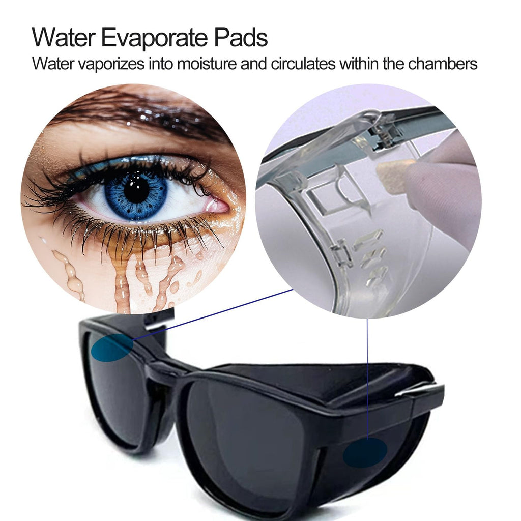 cosycare Hydrating Dry Eyes Glasses with Soft Silicone Moisture Chambers and Moisture Circulation Pad for Dry Eyes Symptoms (Tra