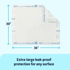 Medline Advanced Ultrasorbs Drypads, 30 x 36, 70 Count, Large Disposable Bed Pads, Incontinence Bed Pads, Super Absorbent Chucks