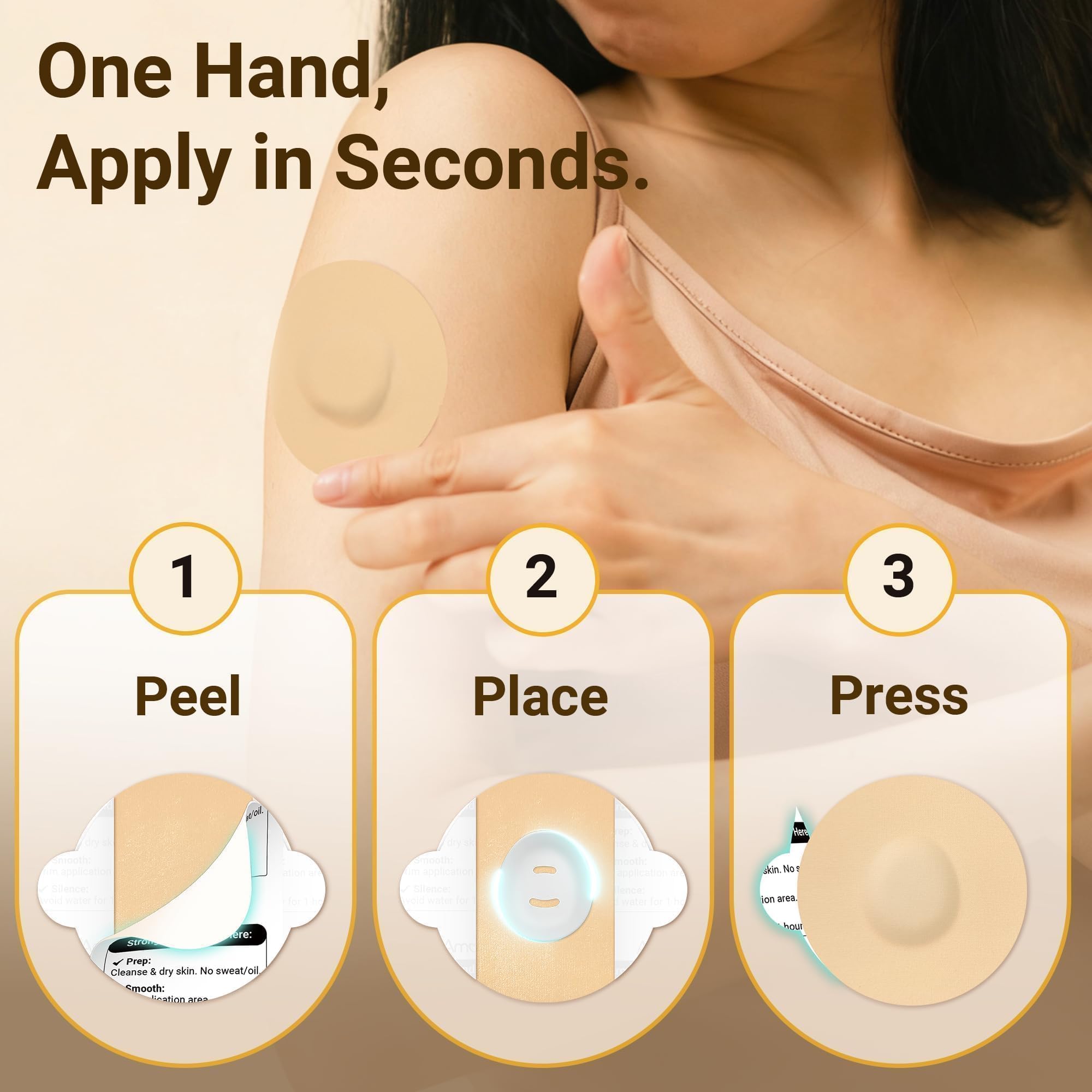Dexcom G7 & Stelo Over Patches Waterproof, Amolyfe 20 Pack Dexcom G7 Overpatches, Bump-Proof with Hard Cap, Breathable, Medical