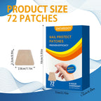 ZACUEEOCY 72PCS Nail Treatment Patches for Toenail and Fingernails, Nail Repair Patches Extra Strength 8-Hours Overnight Care an