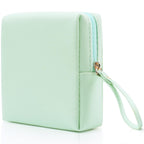 Teircno Sanitary Napkin Period bag for Women, Sanitary Napkin Storage Bag, PU Leather Sanitary Pad Bags Pounch, Portable Tampons
