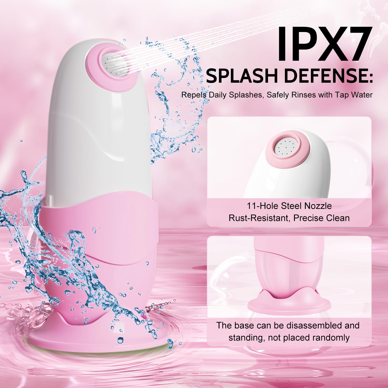 Xquyk Portable Bidet for Travel Mini Handheld Bottle-Ready Jet Sprayer, Type-C Rechargeable with Gentle & High-Pressure Modes, O