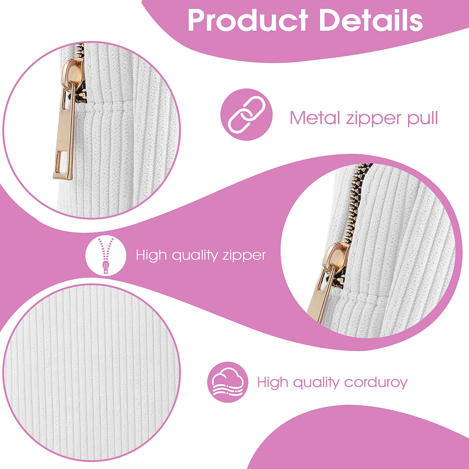 Xinjoduz 1 PCS Menstrual Bags for Teen Girls, Mini Corduroy Travel Period Bag for Sanitary Napkin Storage Portable Makeup Pouch