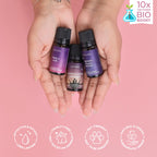 Carnatia Sleep Essentials Essential Oil Set - 100% Pure & Natural Aroma Blends for Deep Sleep, Stress Relief & Relaxation | Calm